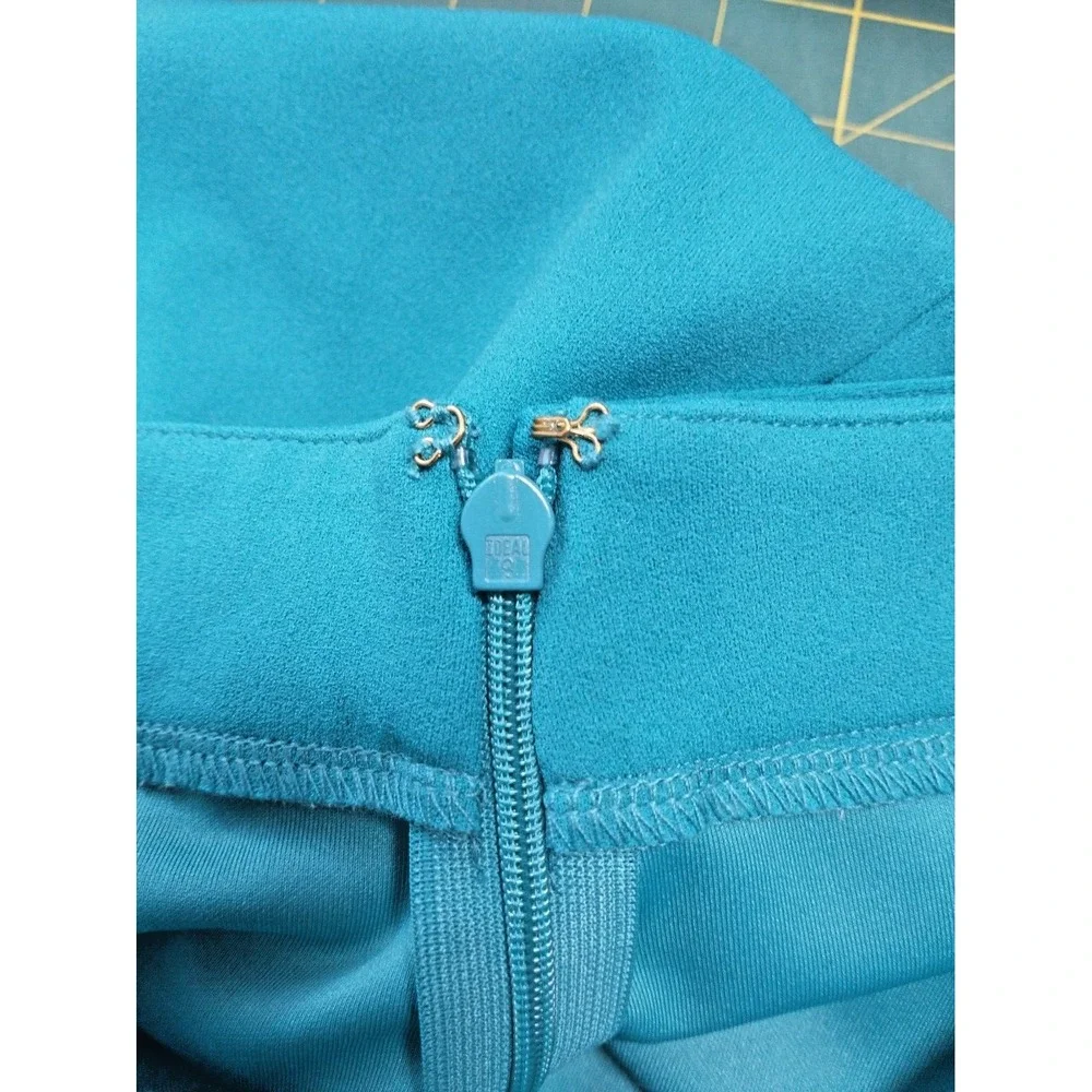 Michael Kors Teal Mini Pencil Skirt Size L NWT Classic Tailored